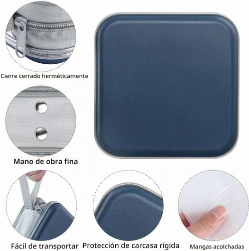 Vista 2 de Siveit Funda para CD, capacidad para 40 unidades, para CD/DVD, cartera, de plástico duro, para discos de DVD, carpeta de almacenamiento