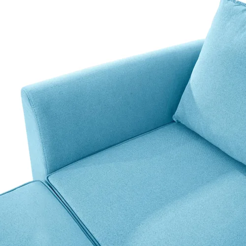 Vista 7 de Naomi Home Elizabeth - Sofá modular modular con lino otomano, sofá de 6 plazas con asiento de almacenamiento, sofá modular convertible para sala