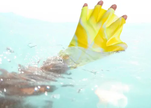 Vista 6 de Baluue 2 guantes de natación, guantes de natación acuática, para entrenamiento en agua, palmeados a mano, para hombres, mujeres, adultos