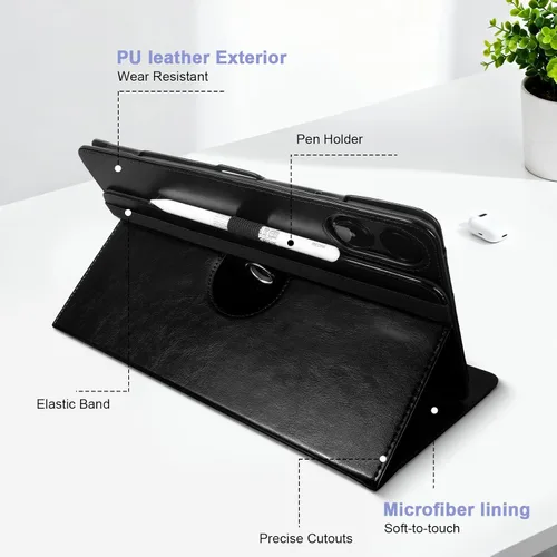 Vista 5 de E NET-CASE Funda para Xiaomi Redmi Pad 2 Pro/Pad Pro (2025/2024) de 12.1 pulgadas con soporte para bolígrafo S, a prueba de golpes, carcasa trasera