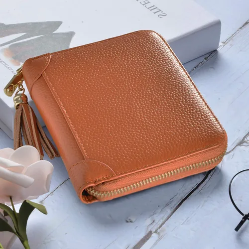 Vista 2 de Easyoulife - Billetera de piel con cierre y tarjetero para mujer, con bloqueo de interferencia de radiofrecuencia (RFID), cartera Rfid, M