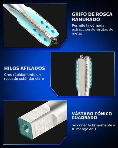 Vista 4 de Kit de reparación de roscas Helicoil de Orion Motor Tech, juego de herramientas de reparación de roscas de 1/4"-20 con broca HSS y 30 insertos