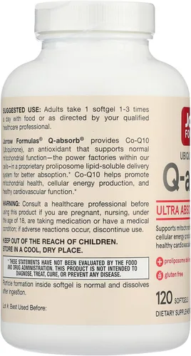 Vista 4 de JARROW FORMULAS Q-Absorb CoQ10 100 MG, 120 CT