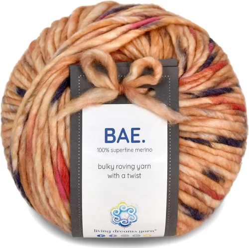Vista 10 de BAE by Living Dreams - Ovillo de lana tierno, fuerte y súper suave para los tejidos de invierno junto a la piel. Hilo de lana merino 100% extrafino