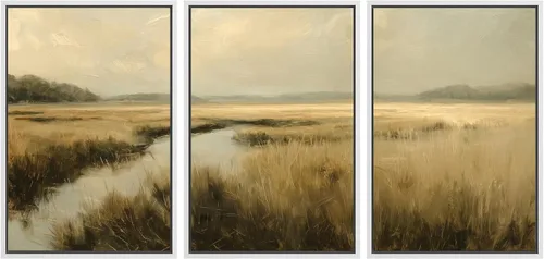 Vista 76 de SIGNWIN Lienzo enmarcado para pared, juego de arte de acuarela pastel, paisaje marrón, naturaleza, naturaleza salvaje, ilustraciones modernas, arte