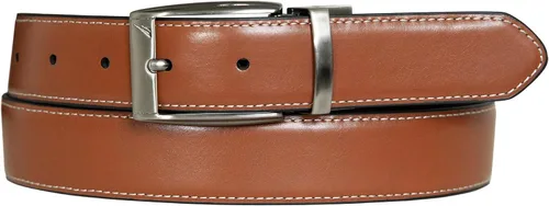 Vista 2 de Nautica Men's Casual Padded Leather Belt with Signature Ornament