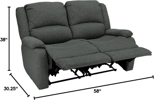 Vista 3 de RecPro Charles - Sofá reclinable de pared RV de 58 pulgadas Tela fósil