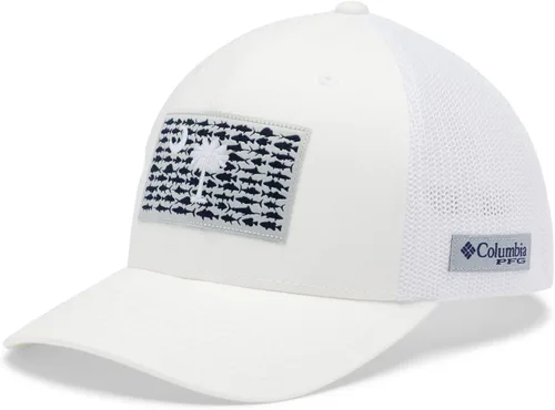 Vista 24 de Columbia Gorra unisex de malla con bandera de pez PFG para adultos, corona baja