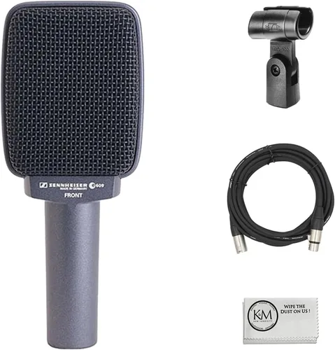Vista 8 de Sennheiser Professional E 609 Plateado Micrófono de Instrumento Super-Cardioide, Con Cable, Inalámbrico