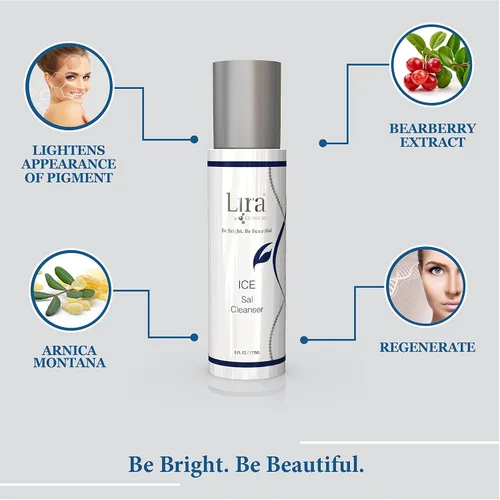 Vista 4 de Lira Clinical Ice Sal Cleanser - Jabón facial refrescante de 6 onzas líquidas para piel grasa y piel propensa al acné, con ácido salicílico