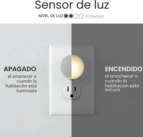 Vista 2 de Lights by Night Luz Nocturna Enchufable Decoración de Dormitorio Elementos Esenciales para Apartamento Luces LED Iluminación Ambiental Sensor