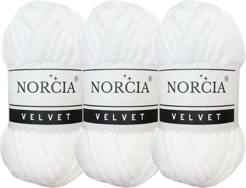 Vista 67 de Hilo de Terciopelo Suave Chenille para Ganchillo Super Voluminoso (100g-3.50oz) (68m-74.3 yds) Hilo para Manta de Bebé para Tejer Amigurumi Hilo