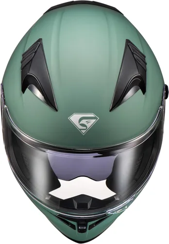 Vista 4 de KYPARA Casco de motocicleta de cara completa con visera interna tintada y aprobado por DOT para ciclomotor, ATV Cruiser Scooter