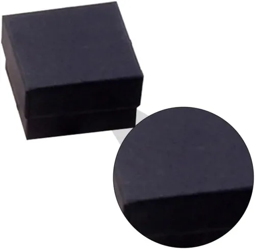Vista 8 de EXCEART 96 piezas de collar de Kraft negro, caja de anillos de cartón, cajas de regalo de joyería, caja de joyería de cartón, caja de regalo