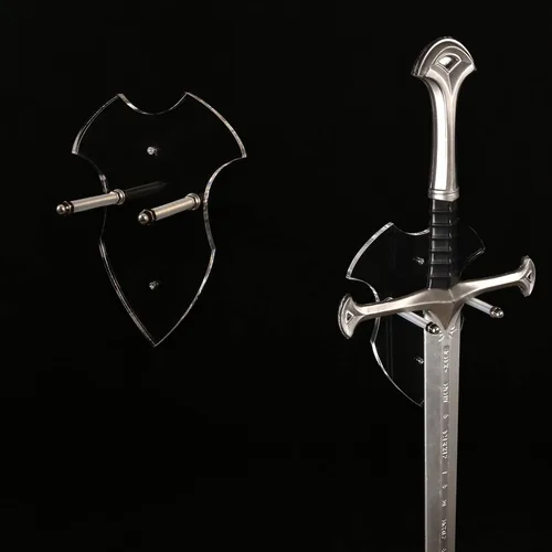 Vista 9 de Soporte vertical de acrílico para espada, para 1 espada, katana o hacha, soporte resistente para espada para pared, exhibición de espada samurái