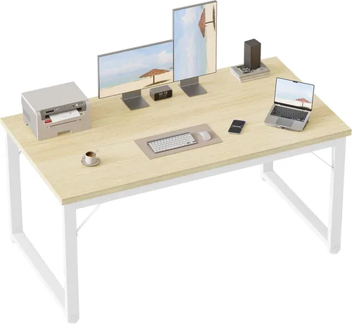 Vista 91 de Mericonia Escritorio para computadora, escritorio de juegos para espacios pequeños, mesa de estilo moderno y simple para oficina en casa, mesa