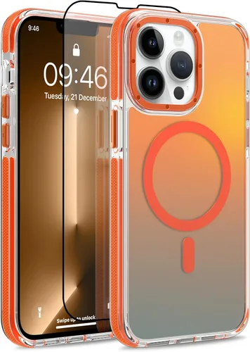 Vista 37 de Funda magnética para Google Pixel 10 Pro XL [compatible con Magsafe] [bonito diseño fluorescente de moda] a prueba de golpes, delgada, translúcida