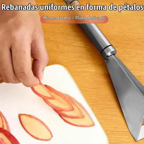 Vista 4 de Cuchillo para tallar frutas, acero inoxidable antideslizante cuchillas de grabado herramienta para tallar frutas, herramienta de cuchillo de canal