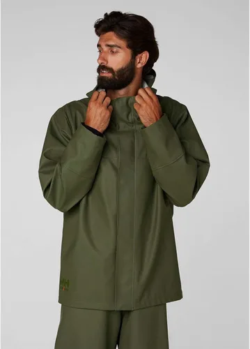 Vista 2 de Helly-Hansen Storm Waterproof Rain Jackets for Men Featuring Adjustable Hood with Drawcord and Double Main Fabric Front Flap
