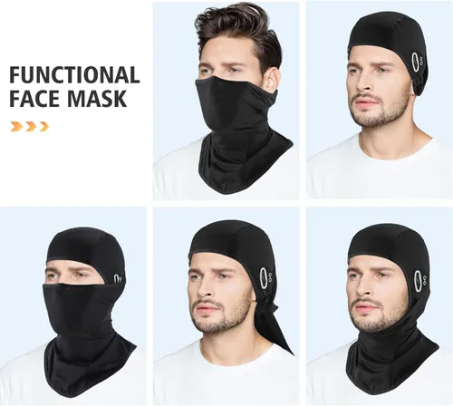 Vista 5 de Pasamontañas de verano para hombres y mujeres, máscara facial de seda de hielo refrescante, protección UV, pasamontañas para ciclismo, motociclismo
