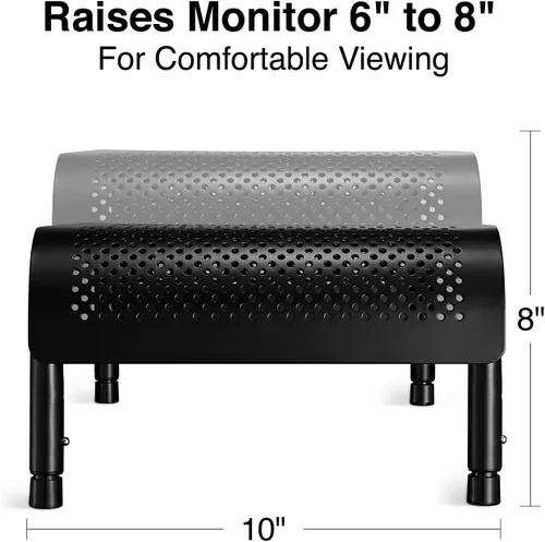 Vista 3 de Staples TECH Soporte de monitor de acero ajustable, elevador ergonómico