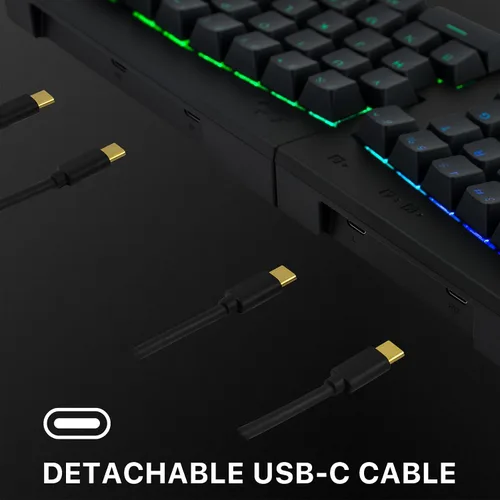Vista 8 de BAROCCOMiSTEL MD600 Alpha BT RGB Teclado mecánico negro, 60% diseño Split-Alice, teclado PBT de doble disparo (transparente), Bluetooth5.0
