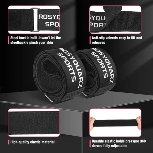 Vista 2 de Booty Bands for Working Out, Blood Flow Restriction Bands for Women/Men, Adjustable Velcro Occlusion Resistance Bands BFR Training Bands for Glutes