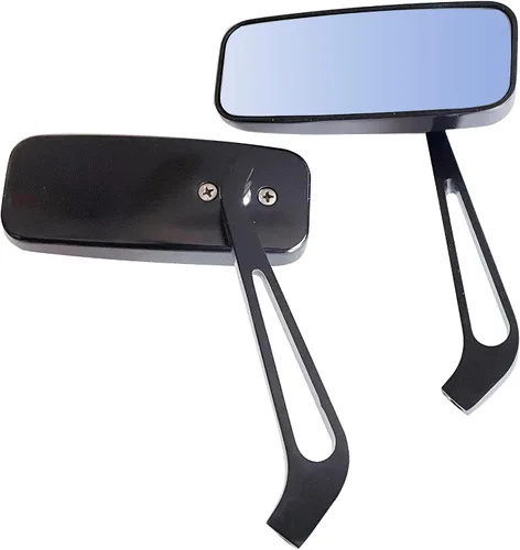 Vista 3 de Compatible con 1 par de espejos rectangulares pequeños negros para motocicleta Kawasaki Z900