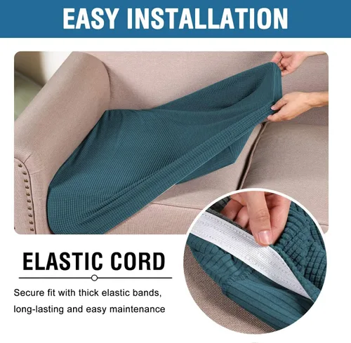 Vista 184 de H.VERSAILTEX Fundas de Cojín de Asiento Individuales Super Elásticas Fundas de Sofá Fundas de Cojín de Sofá Fundas Deslizables Juegos Tela de Sarga