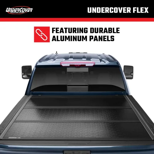 Vista 4 de Undercover Flex - Cubierta plegable rígida para caja de camioneta, diseño de tonneau, 2007 - 2020, Acabado Brillante