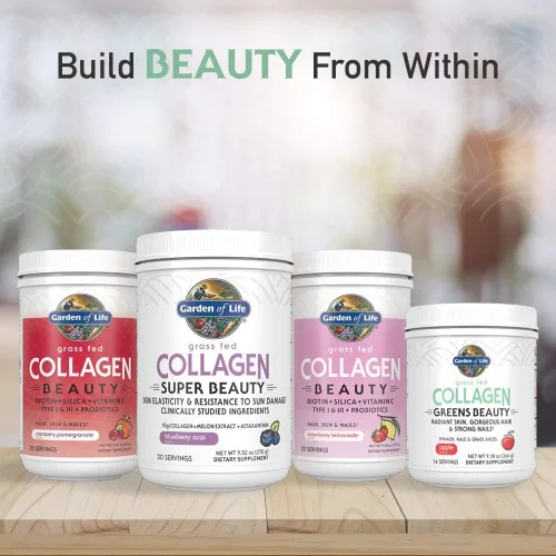 Vista 8 de Garden of Life - Grass Fed Collagen Beauty - Polvo de colágeno para mujeres y hombres, sabor granada y arándano, 20 porciones, para las uñas, piel