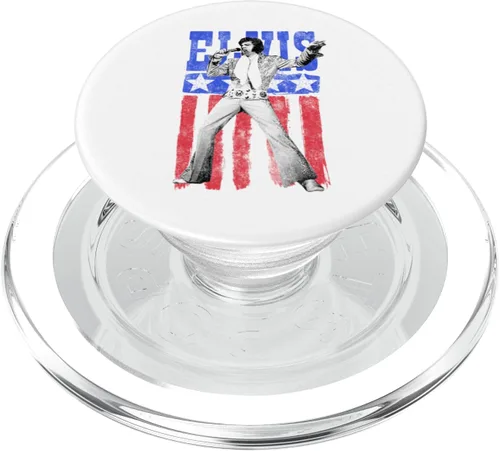 Vista 8 de Elvis Presley PopGrip intercambiable con la bandera estadounidense