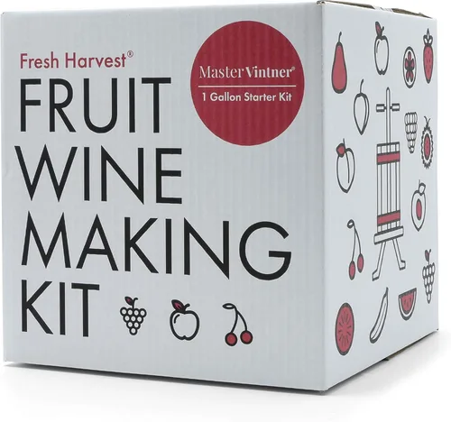 Vista 3 de Master Vintner Kit de elaboración de vino de fruta de cosecha fresca de un galón, lote pequeño