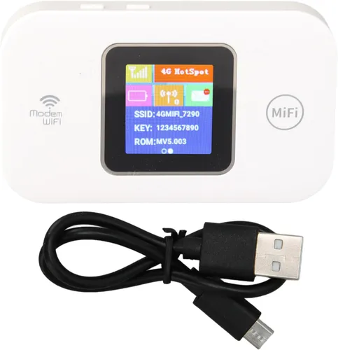 Vista 6 de Drfeify 4G LTE WiFi portátil Hotspot con ranura para tarjeta SIM 150Mbps ayuda 10 usuarios para viajeros