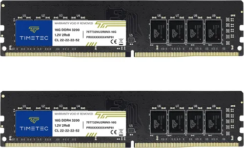 Vista 23 de Timetec Pinnacle Konduit 8GB DDR4 3200MHz PC4-25600 CL16-18-18-38 XMP2.0 Overclocking 1.35V Compatible para AMD e Intel Módulo de memoria RAM