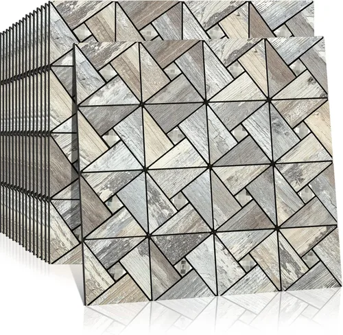 Vista 9 de Midcard 8 hojas de azulejos de mosaico de cocina para despegar y pegar como salpicadero de PVC, decoración de pared de cocina.