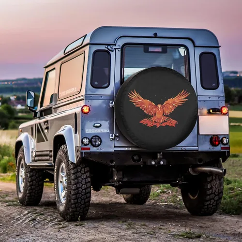 Vista 6 de Cubiertas de neumáticos de repuesto para remolque de caravana, Flying Phoenix, resistentes a la intemperie, a prueba de polvo, universales