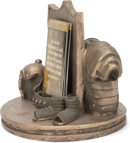 Vista 6 de Dicksons Bronzetone Full Armor Scripture - Tarjetero decorativo de resina (3 x 4)