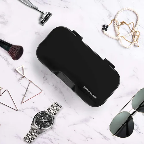 Vista 3 de Limpiador ultrasónico de joyas, limpiador ultrasónico de 18.6 fl oz, limpiador ultrasónico de gafas de 48 KHz, limpiador ultrasónico portátil
