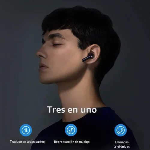 Vista 2 de Timekettle Auriculares Traductor M3 3 en 1 con traducción en tiempo real Negro