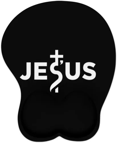 Vista 25 de Mousepad Blessed Religious Cross Ergonomic Wrist Support Non-Slip Base Mouse Mat with Wrist Rest Computer Mousemat for Desk Work Accessories Pad