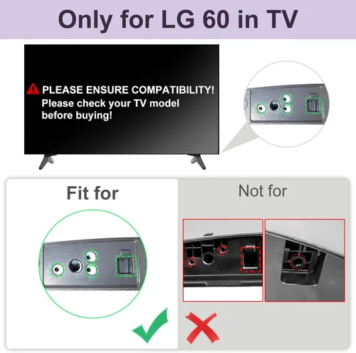 Vista 2 de Patas de TV para LG TV patas de soporte, para 60 pulgadas LG TV patas 60UJ6200 60UJ6300 60UJ6540 60UJ630T 60UJ6320 60UK6090PUA 60UK6200PUA 60UM6900