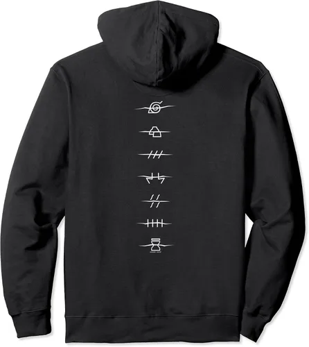 Vista 2 de Naruto Shippuden Akatsuki Silhouette - Sudadera con capucha, Negro