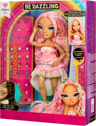 Vista 14 de Rainbow High Be Dazzling Muñecas de moda - Adeline Rose (Rosa) con herramienta Bedazzler y Gemas brillantes