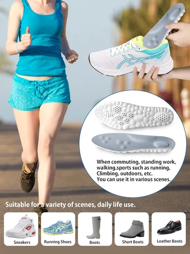 Vista 12 de Plantillas 4D Cloud para mujeres y niños, plantillas de soporte de arco, plantillas de espuma viscoelástica, plantillas de zapatos deportivos
