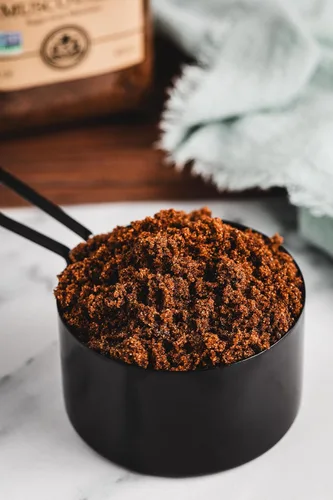 Vista 5 de India Tree Azúcar moscovado oscuro, caja de 1 libra, azúcar morena sin refinar con rico sabor a melaza, perfecto para pan de jengibre, café
