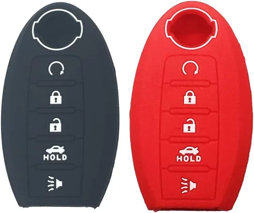 Vista 10 de LemSa Funda protectora de silicona para llavero de 5 botones, para Nissan Rogue Maxima Altima Sedan Pathfinder Armada Murano 2016 2017 2018 2019