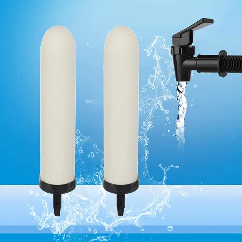 Vista 6 de HUI NING Vela de filtro de cerámica de repuesto de 10 pulgadas con carbón activado para sistema de filtro de agua por gravedad de encimera, cubo