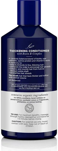 Vista 3 de Avalon Organics - Complejo Acondicionador Espesante, Biotina B, 14 Oz (Paquete de 2)