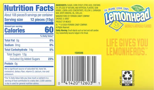 Vista 2 de Lemonhead Caramelos de limón duro, cajas de dulces de cine de 5 onzas (paquete de 12)